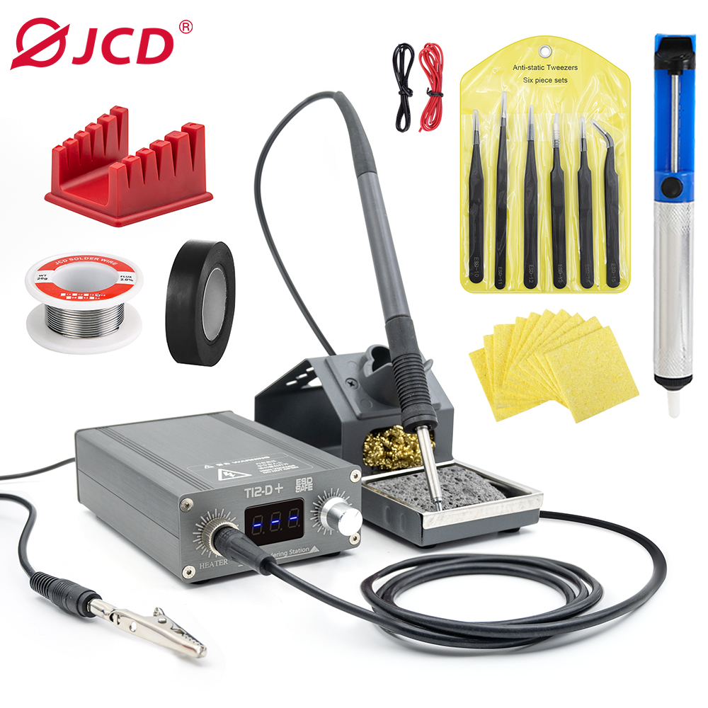 Electronics Repair Kit With Soldering Iron - JCD T12-D PLUS Soldering Station For