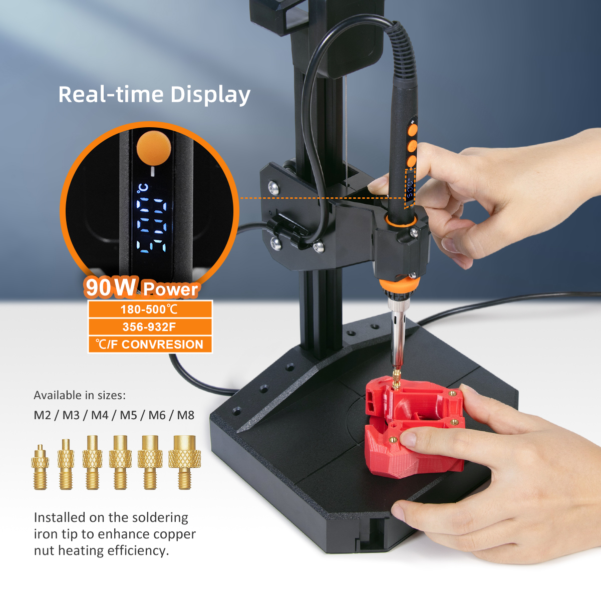 Electronics Repair Kit With Soldering Iron - Heat Set Insert Press Tool Stealth