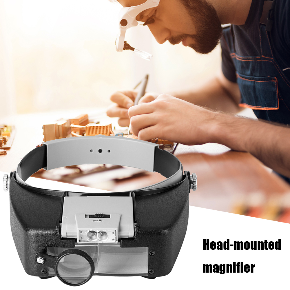 Headband Illuminated Magnifier – обзор и цена Electronics Repair Glasses