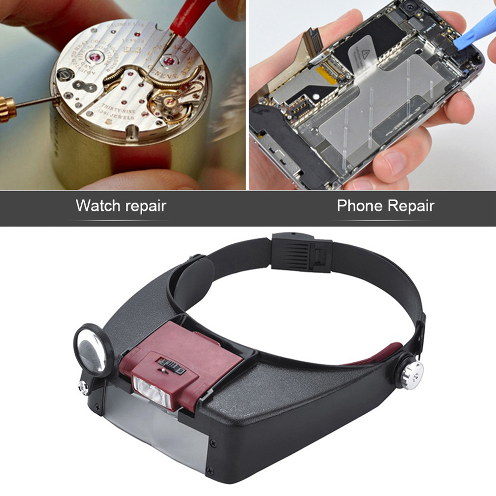 Headband Illuminated Magnifier – обзор и цена Electronics Repair Glasses