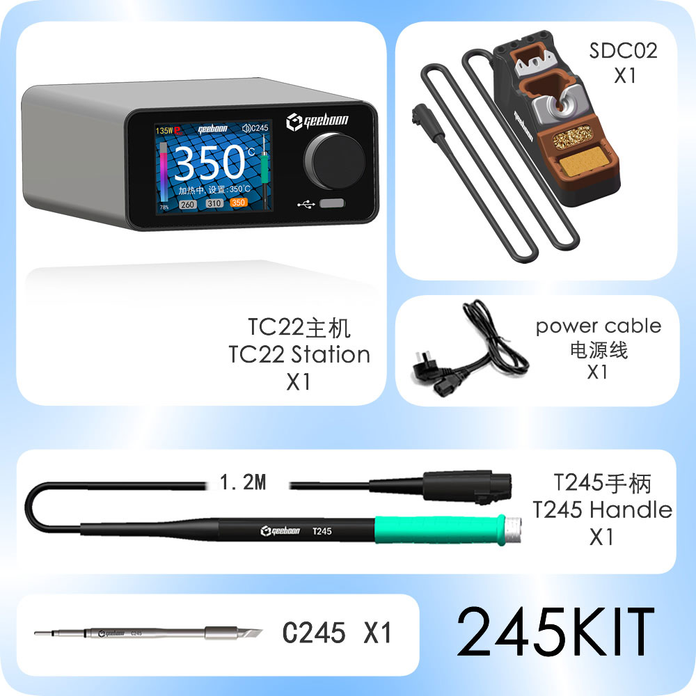 GEEBOON TC22 240W Soldering St – обзор и цена Electronics Repair Kit With Soldering Iron