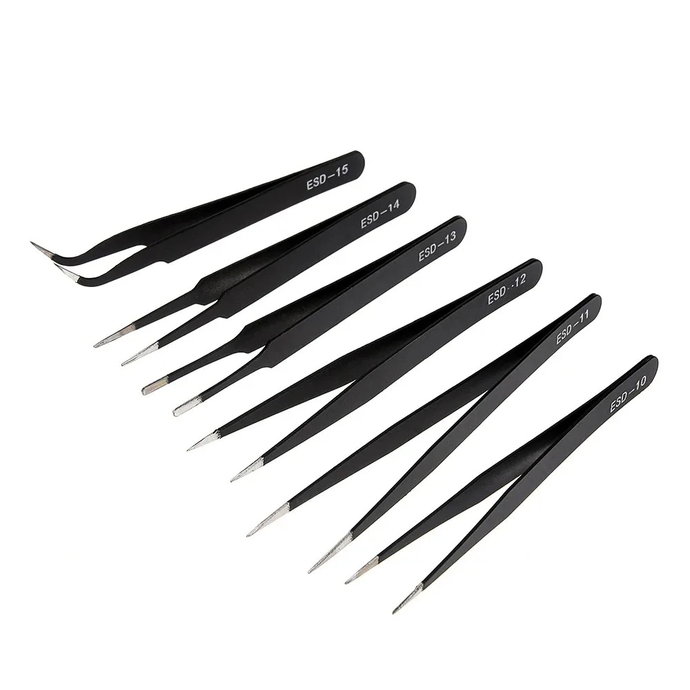 6PCS Precision Tweezers Set ES – обзор и цена Electronics Repair Tools And Equipment