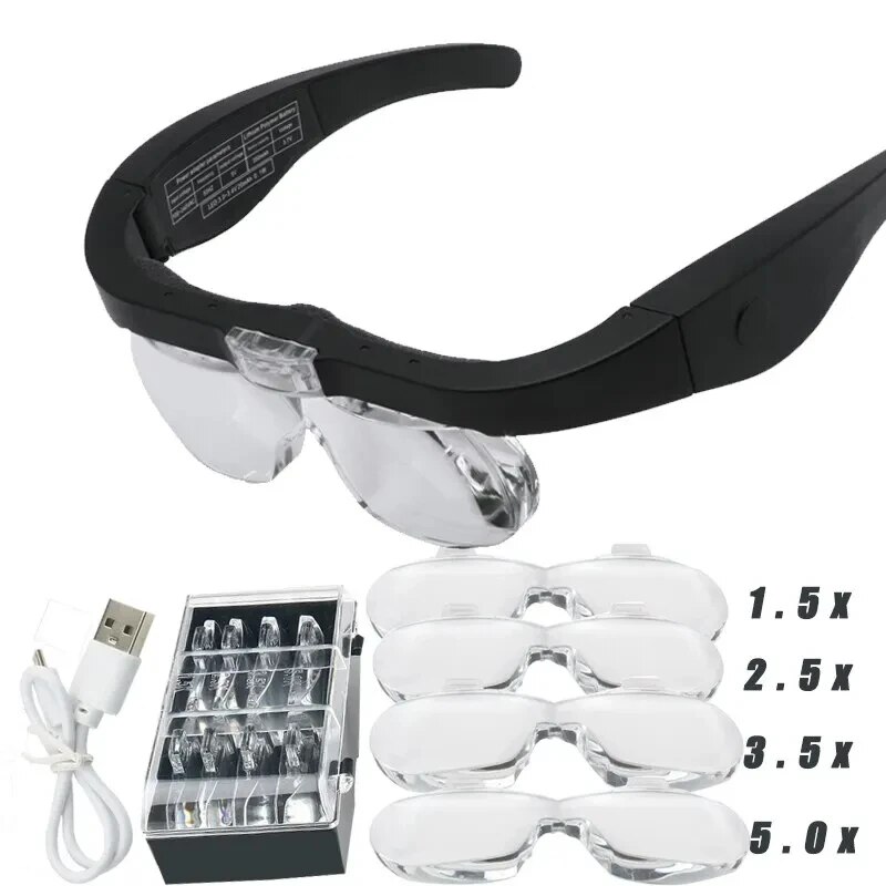 Head-mounted Magnifying Glasse – обзор и цена Electronics Repair Glasses