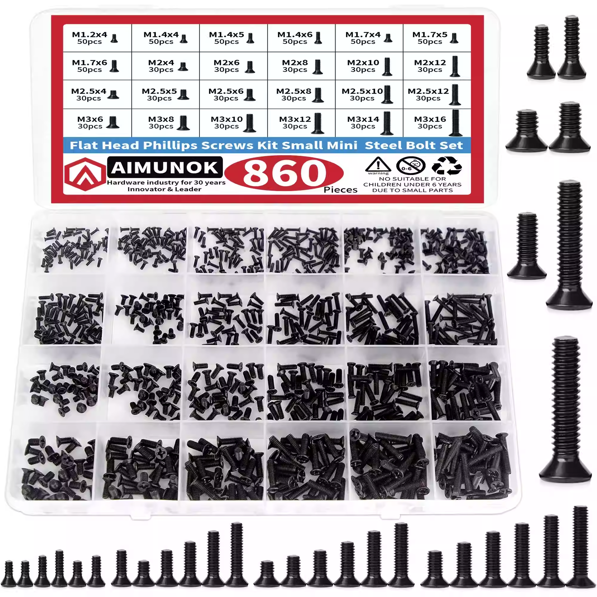 860PCS Small Screws Assortment – обзор и цена Electronics Repair Glasses